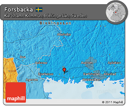 Political 3D Map of Forsbacka