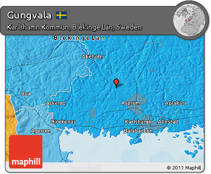 Political 3D Map of Gungvala