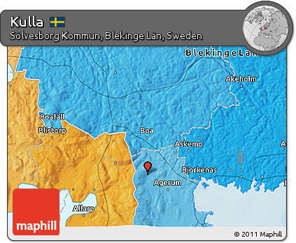 Political 3D Map of Kulla