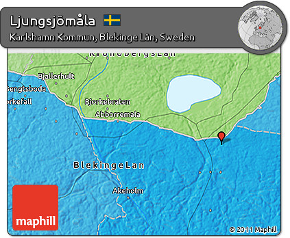 Political 3D Map of Ljungsjömåla
