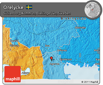 Political 3D Map of Örelycke