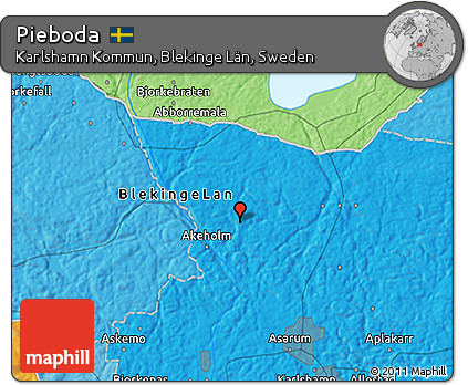 Political 3D Map of Pieboda