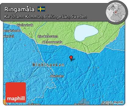Political 3D Map of Ringamåla