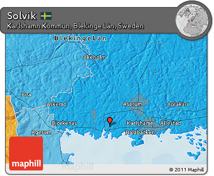 Political 3D Map of Solvik