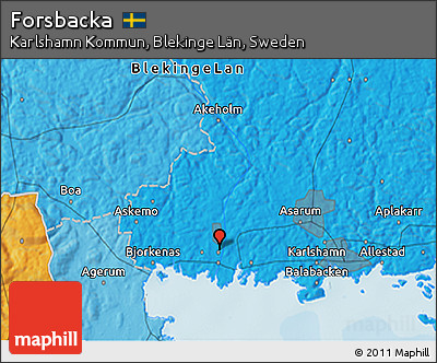 Political 3D Map of Forsbacka