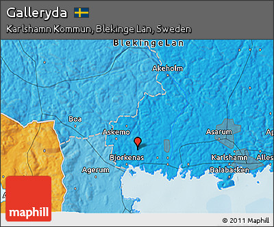 Political 3D Map of Galleryda