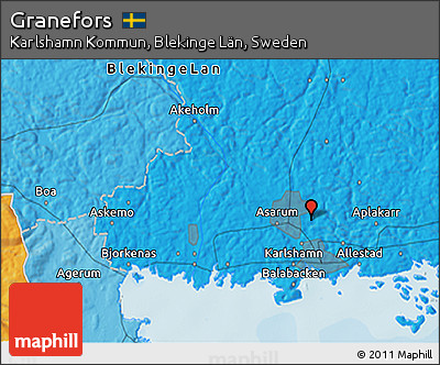 Political 3D Map of Granefors