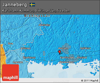 Political 3D Map of Janneberg
