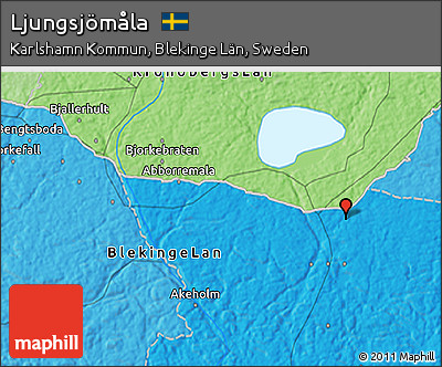 Political 3D Map of Ljungsjömåla