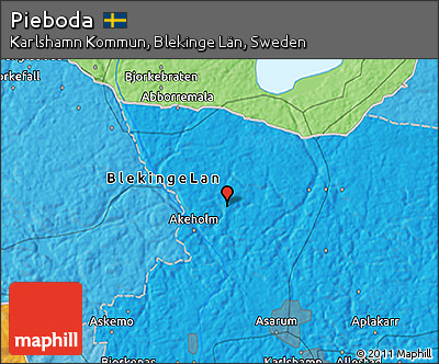 Political 3D Map of Pieboda