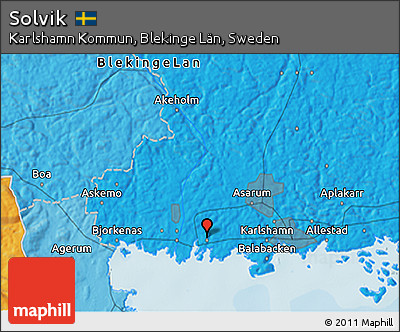 Political 3D Map of Solvik