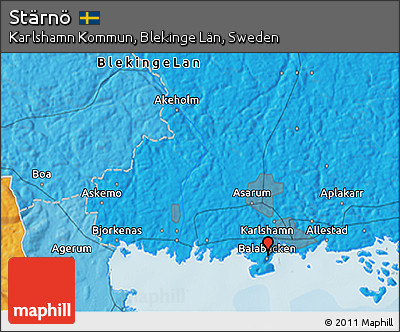Political 3D Map of Stärnö