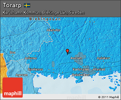 Political 3D Map of Torarp