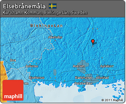 Political 3D Map of Elsebrånemåla