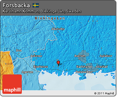 Political 3D Map of Forsbacka