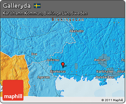 Political 3D Map of Galleryda