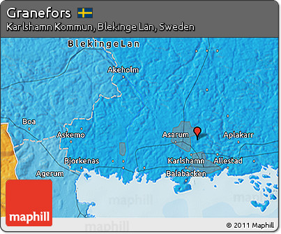 Political 3D Map of Granefors