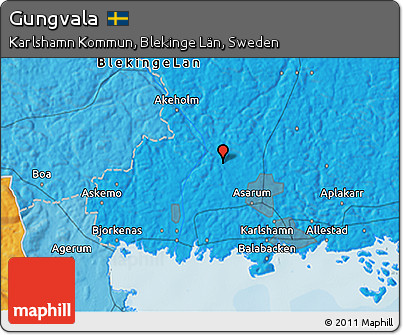 Political 3D Map of Gungvala