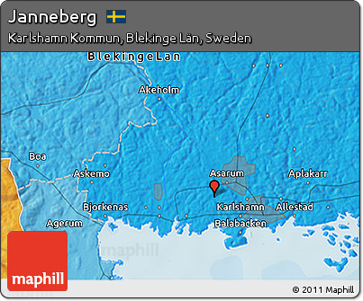 Political 3D Map of Janneberg