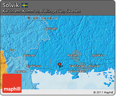 Political 3D Map of Solvik