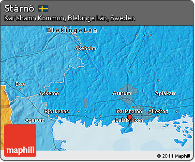 Political 3D Map of Stärnö