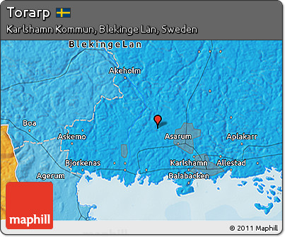 Political 3D Map of Torarp