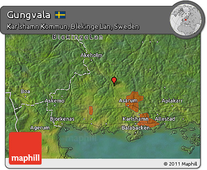 Satellite 3D Map of Gungvala