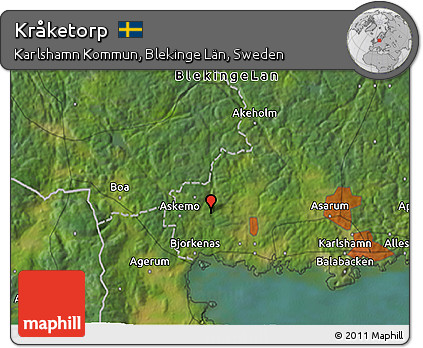 Satellite 3D Map of Kråketorp