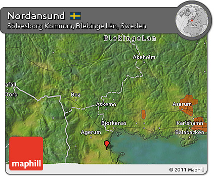 Satellite 3D Map of Nordansund