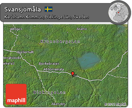 Satellite 3D Map of Svansjömåla
