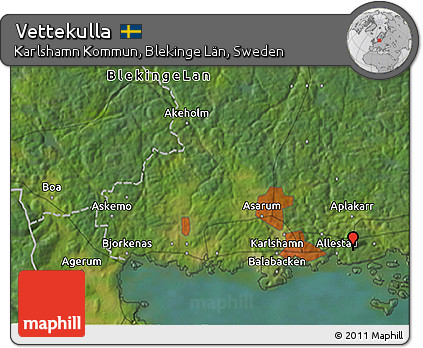 Satellite 3D Map of Vettekulla