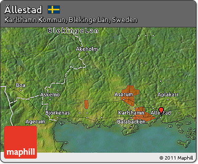Satellite 3D Map of Ällestad