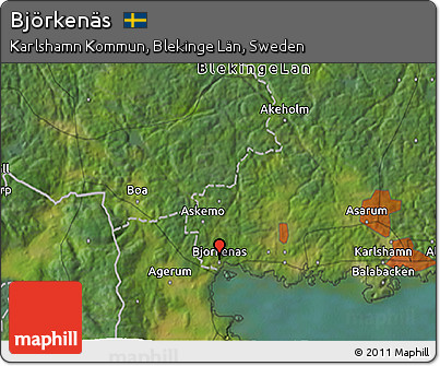 Satellite 3D Map of Björkenäs