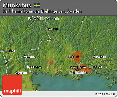 Satellite 3D Map of Munkahus