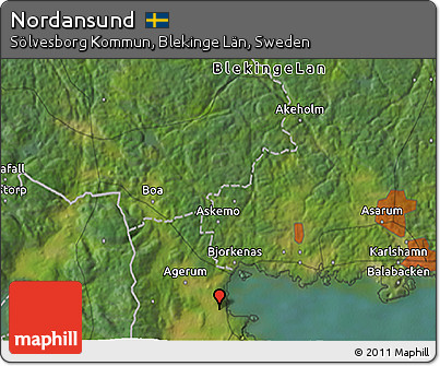 Satellite 3D Map of Nordansund