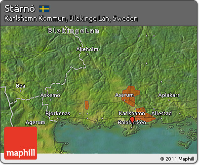 Satellite 3D Map of Stärnö