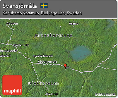 Satellite 3D Map of Svansjömåla