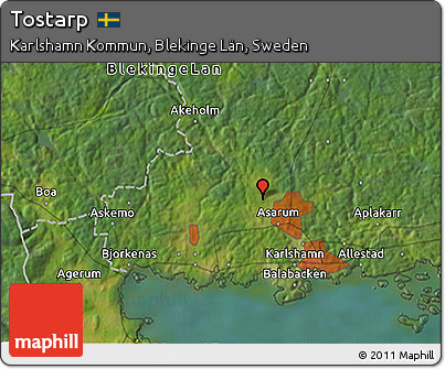Satellite 3D Map of Tostarp