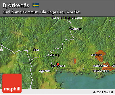 Satellite 3D Map of Björkenäs