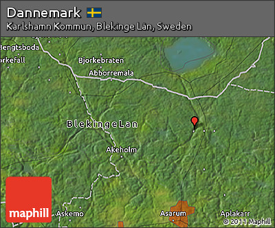 Satellite 3D Map of Dannemark