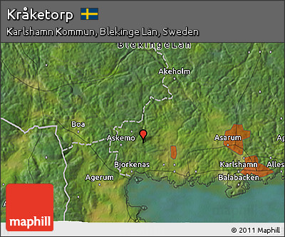 Satellite 3D Map of Kråketorp