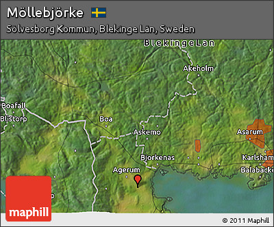 Satellite 3D Map of Möllebjörke