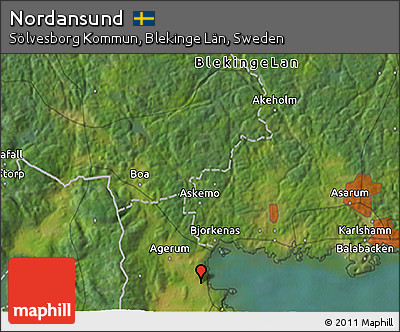 Satellite 3D Map of Nordansund