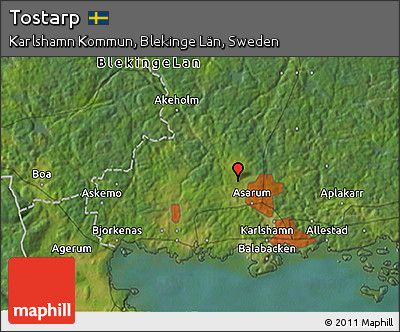 Satellite 3D Map of Tostarp