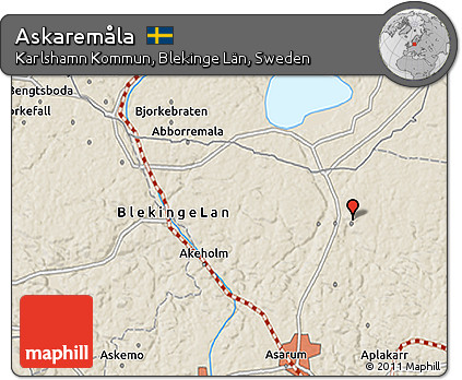Shaded Relief 3D Map of Askaremåla