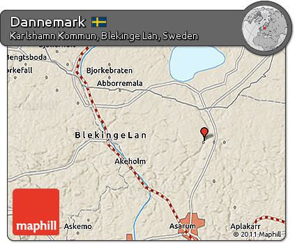 Shaded Relief 3D Map of Dannemark