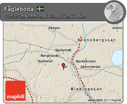 Shaded Relief 3D Map of Fågleboda
