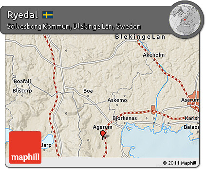 Shaded Relief 3D Map of Ryedal