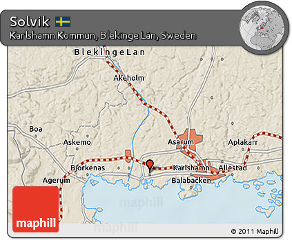 Shaded Relief 3D Map of Solvik