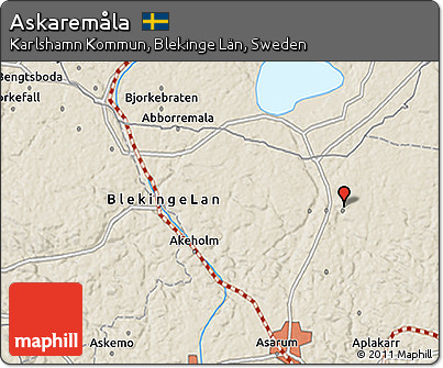 Shaded Relief 3D Map of Askaremåla